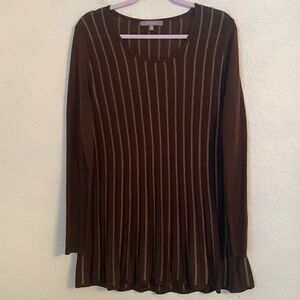 Daisy Fuentes Fit/ Flare Mini Dress Tunic Sweater Ribbed Size XL